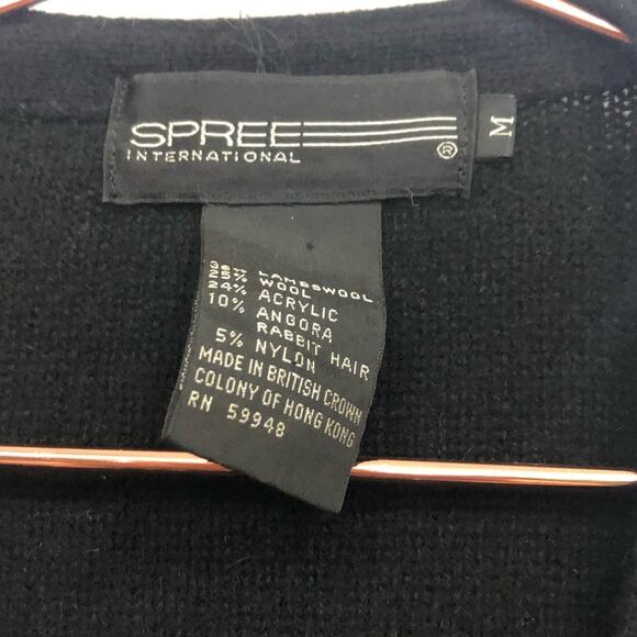 Vintage v-neck sequins lambswool sweater - Picture 4 of 4